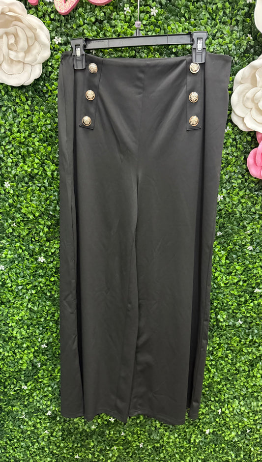 Adult Medium Black Pants with Buttons