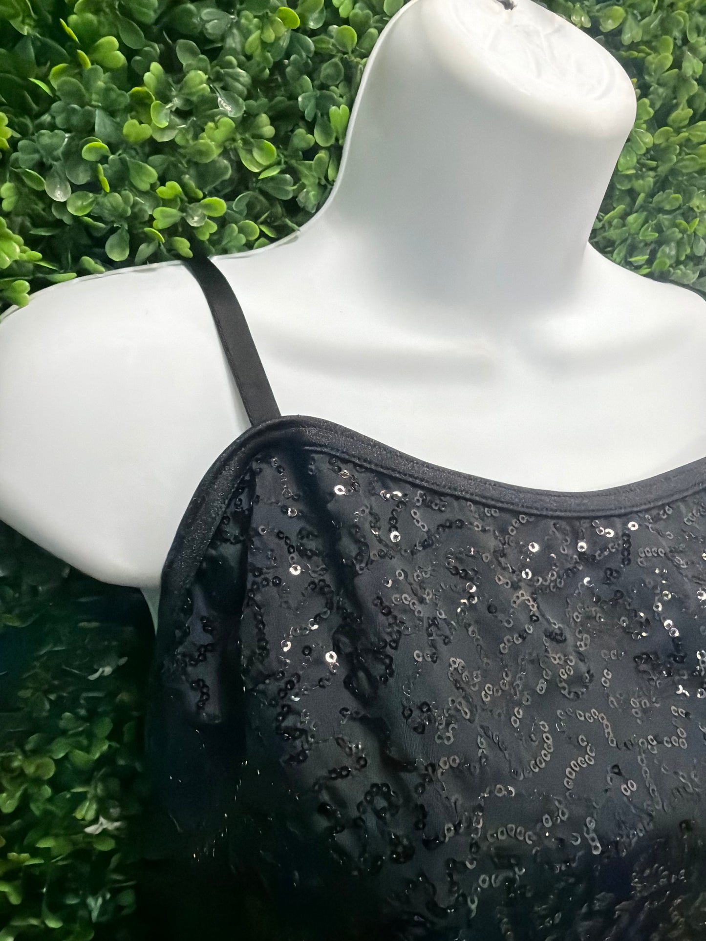 Adult Large Black Sequin Top