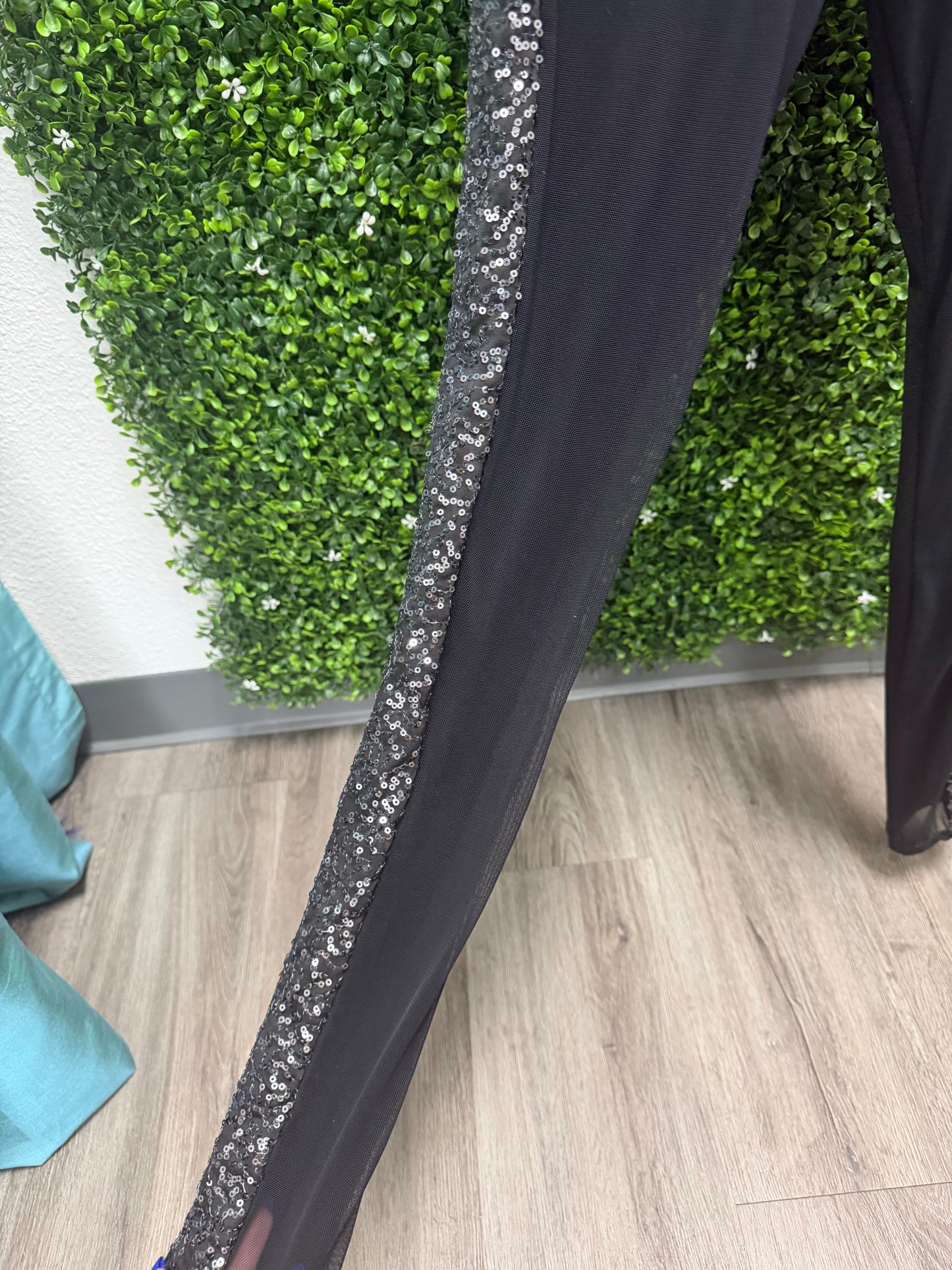 Child Large Black Sequin Unitard Costume