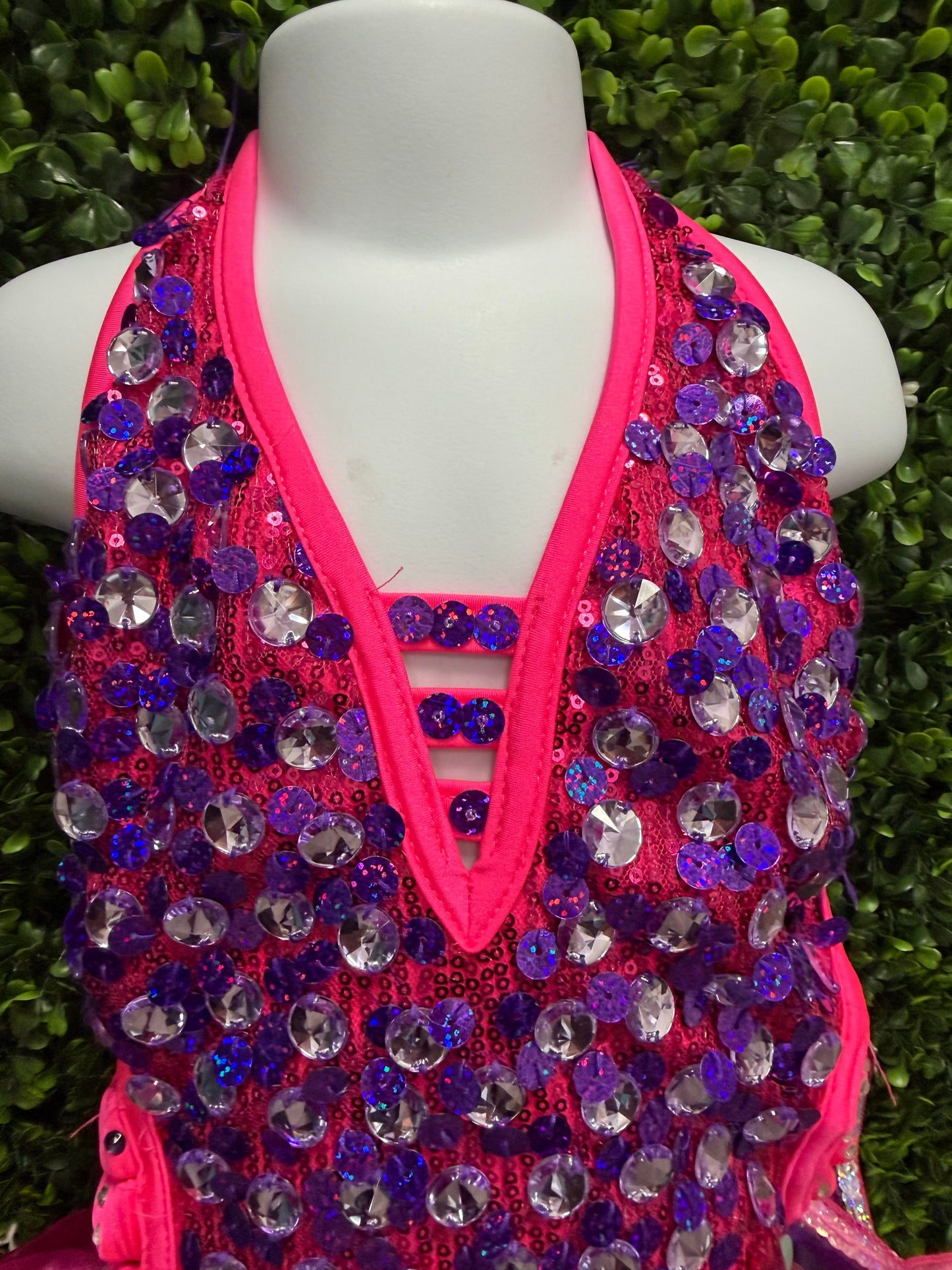 Child Large Pink Purple Sequin Costume