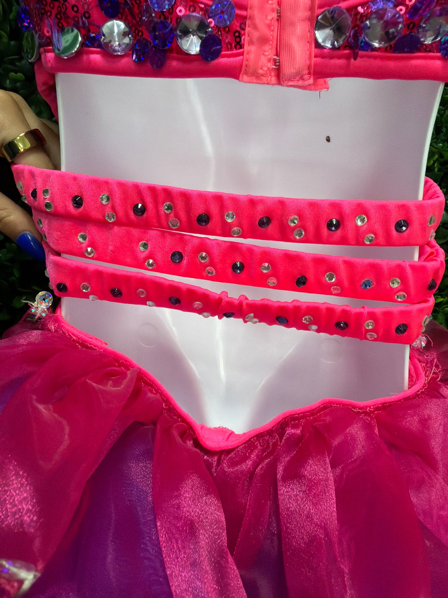 Child Large Pink Purple Sequin Costume