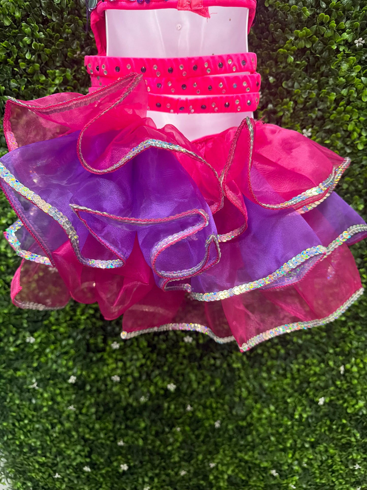 Child Large Pink Purple Sequin Costume