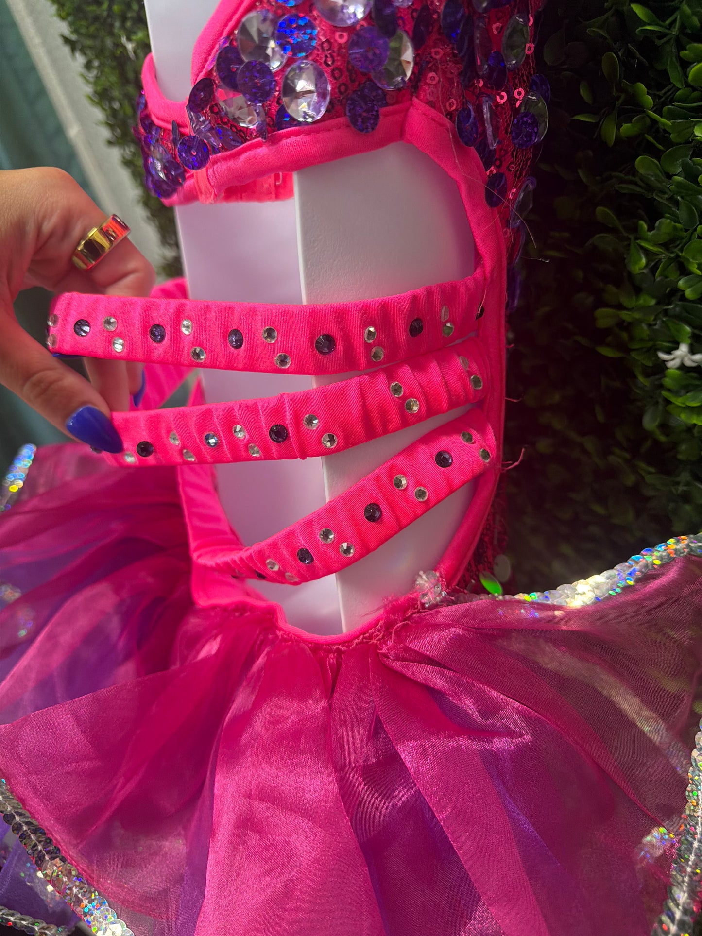 Child Large Pink Purple Sequin Costume
