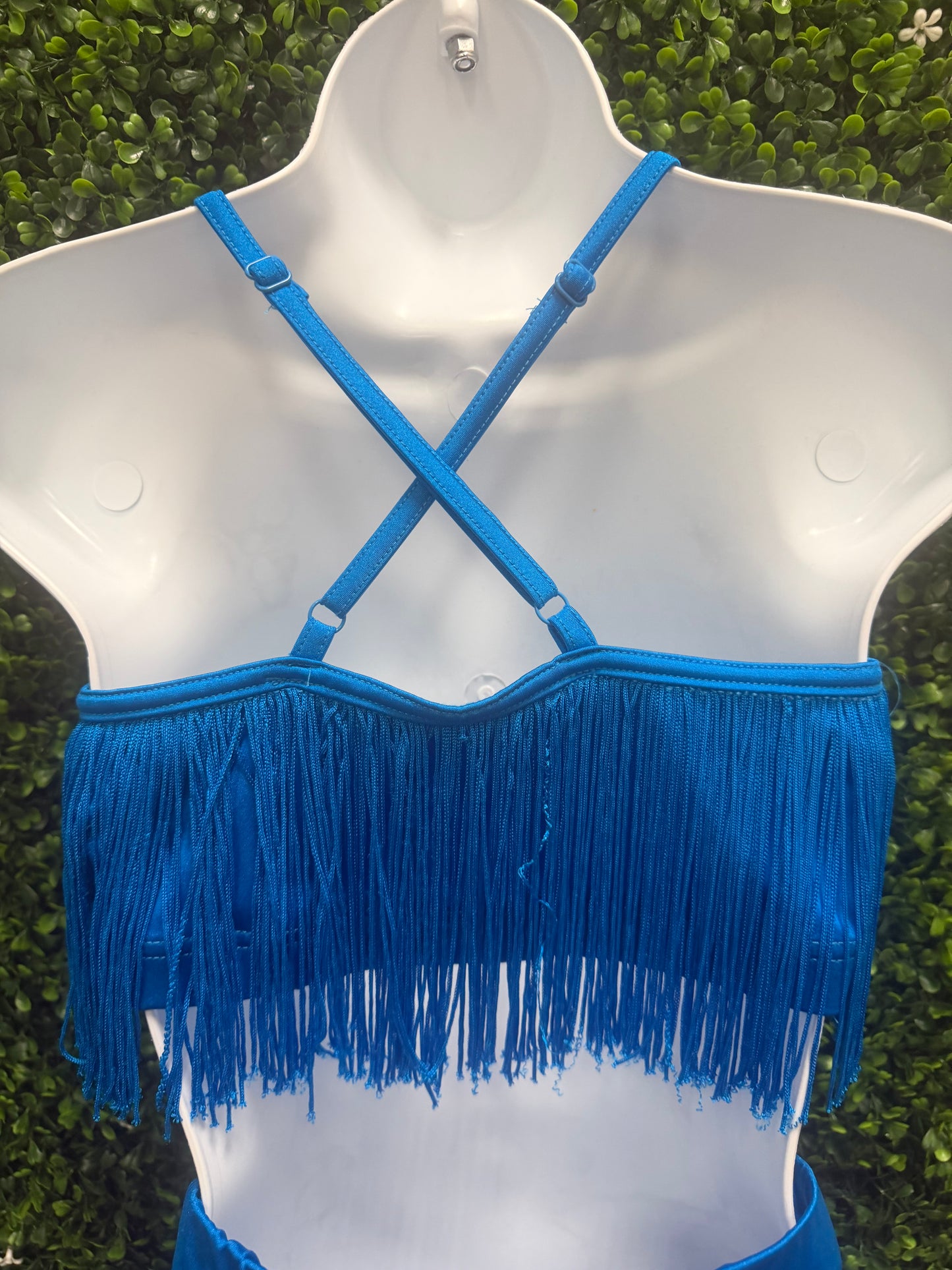 Adult Large 2 Piece Blue Fringe Costume