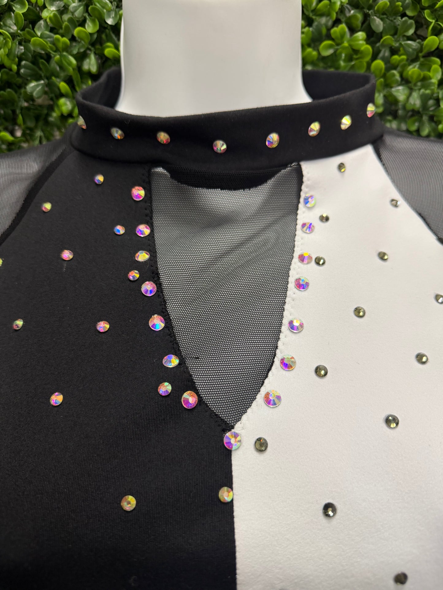 Adult Medium Black and White Costume Top
