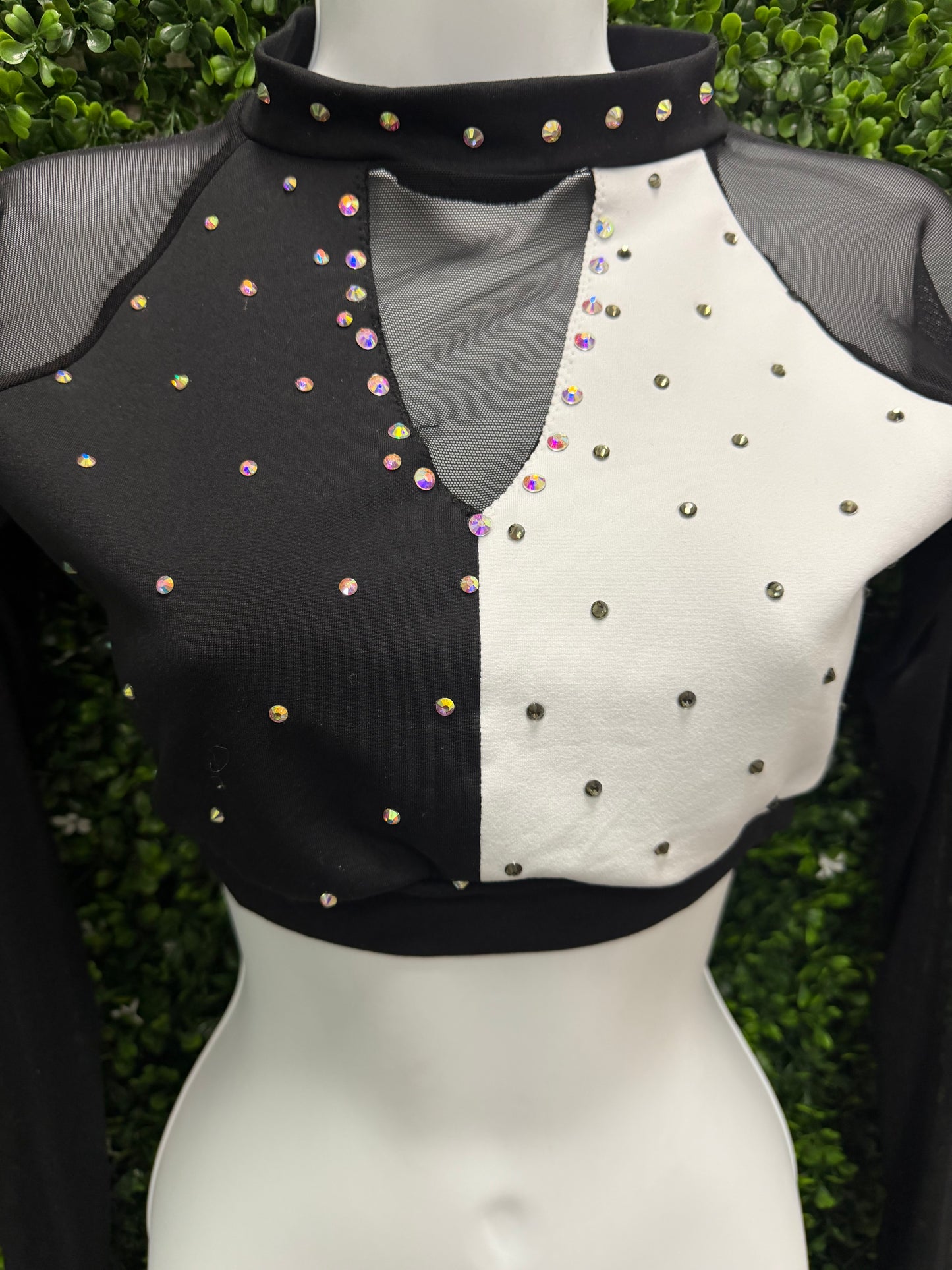 Adult Medium Black and White Costume Top