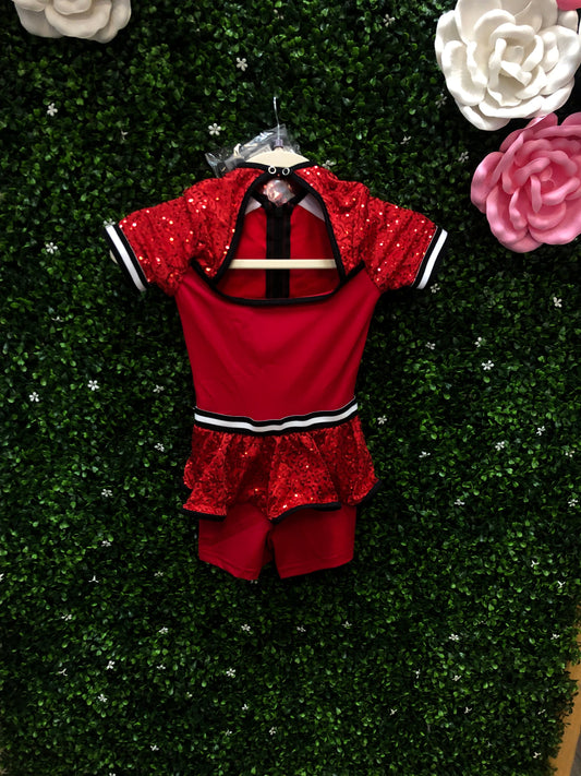 Child Intermediate Red Black Sequin Costume