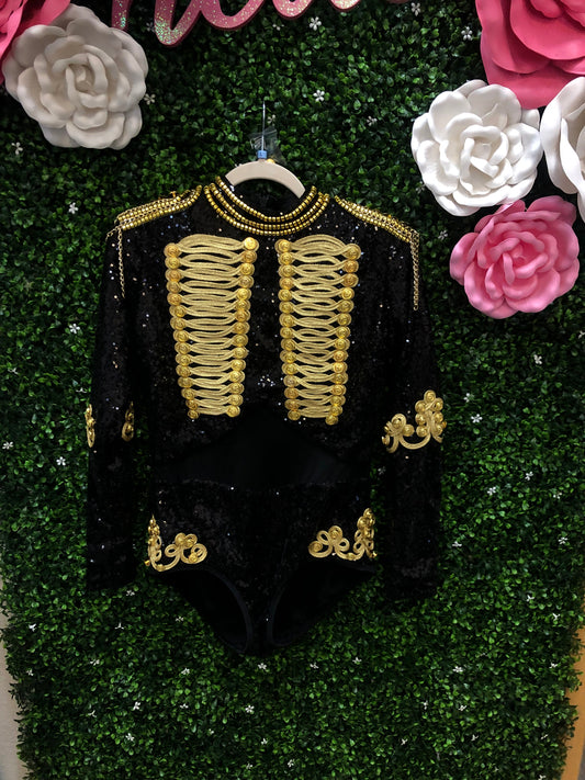 Adult Large Black and Gold Leotard