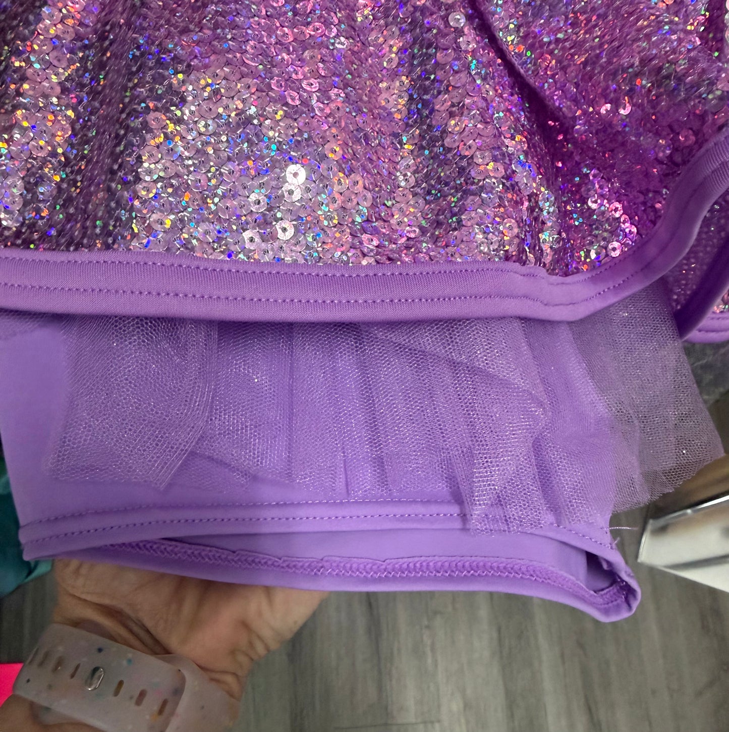 Child Large Purple Sequin Tye Dye Costume