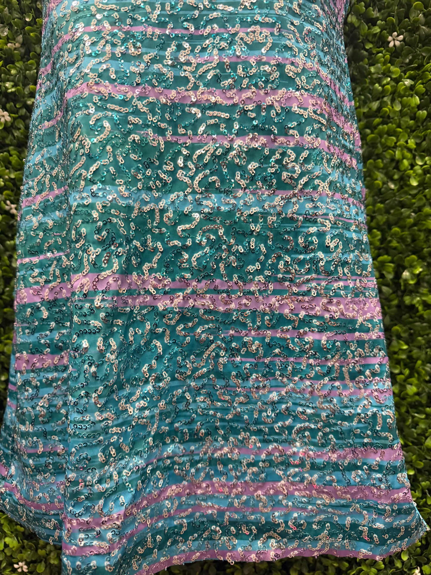 Child Medium Blue Purple Sequin Dress