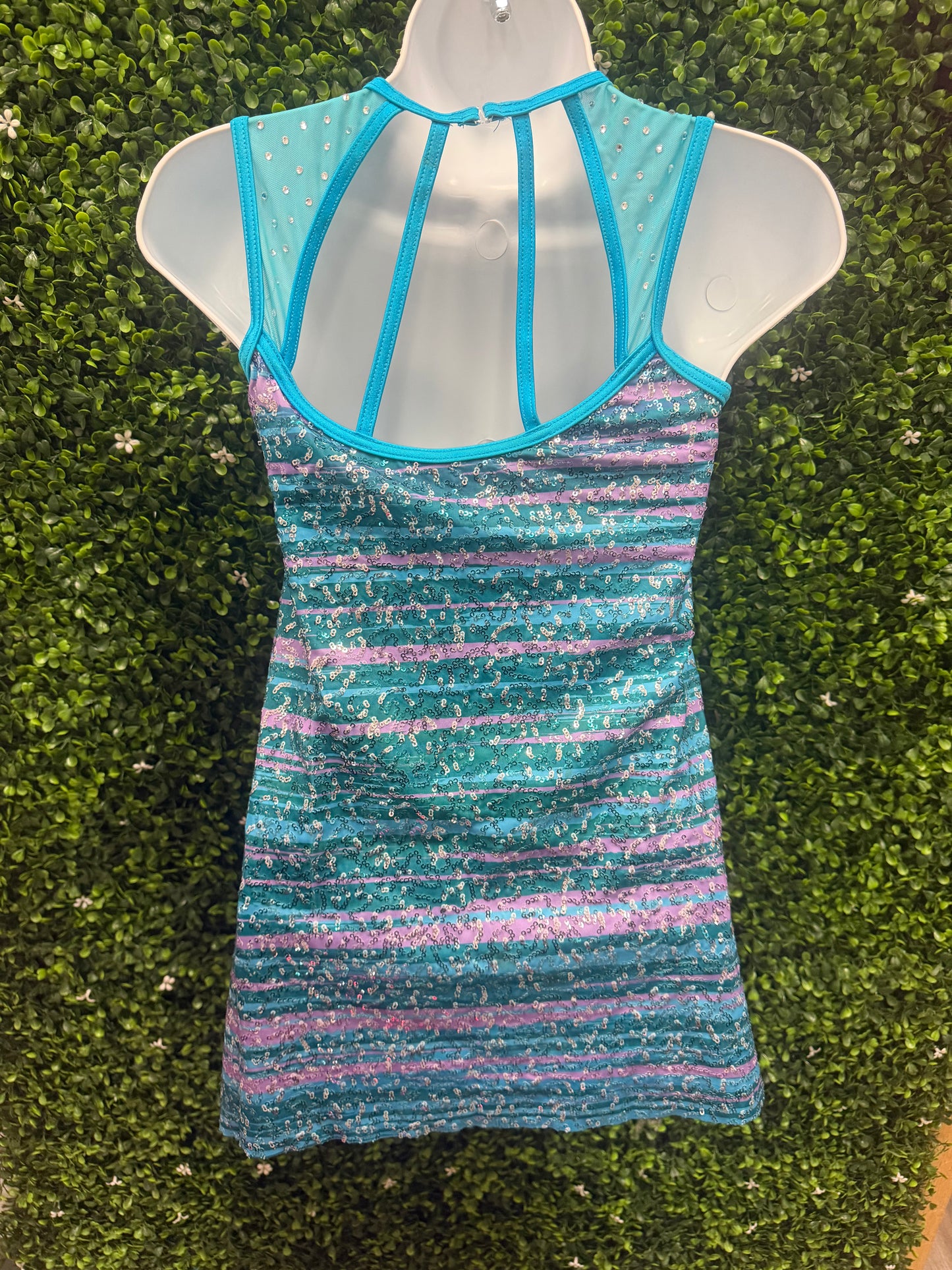 Child Medium Blue Purple Sequin Dress