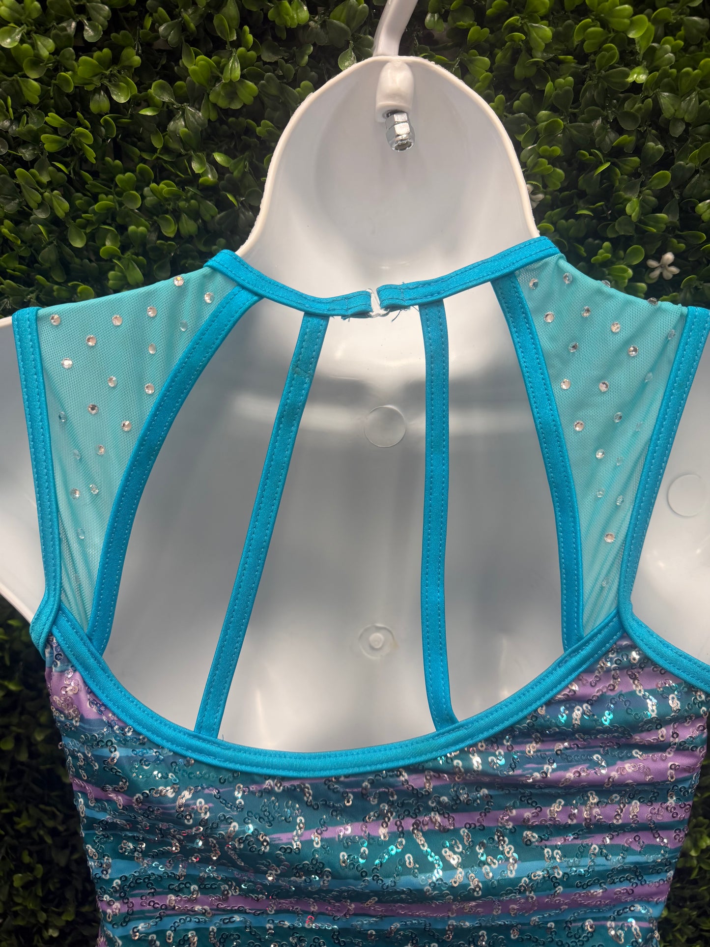 Child Medium Blue Purple Sequin Dress