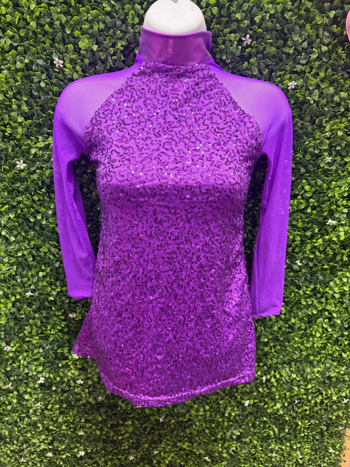 Child Medium Purple Sequin Dress
