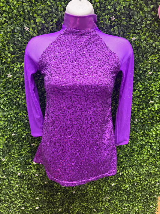 Child Medium Purple Sequin Dress