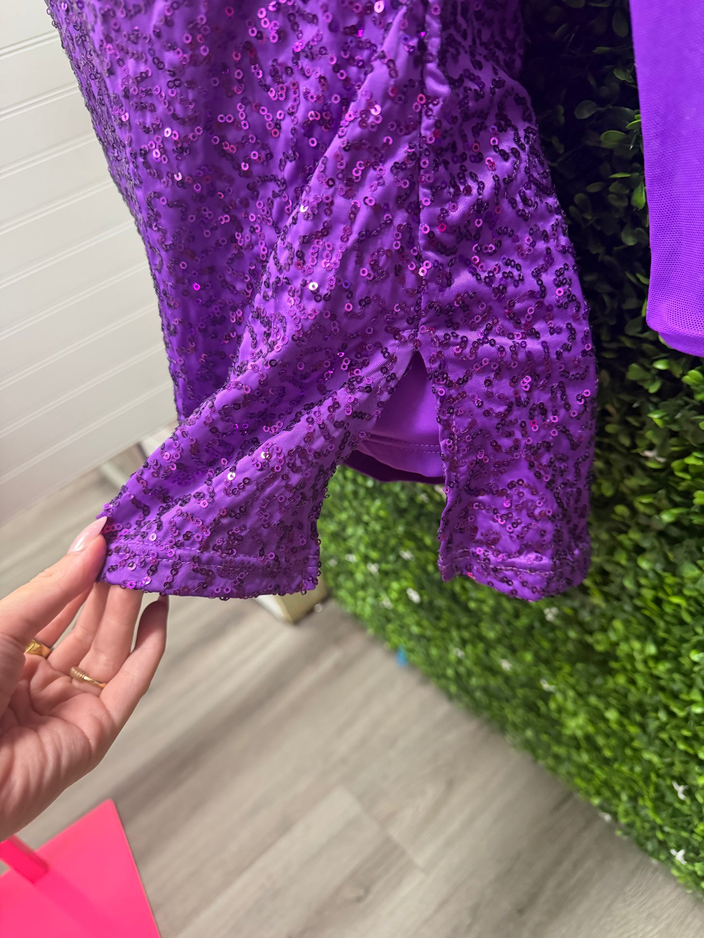 Child Medium Purple Sequin Dress