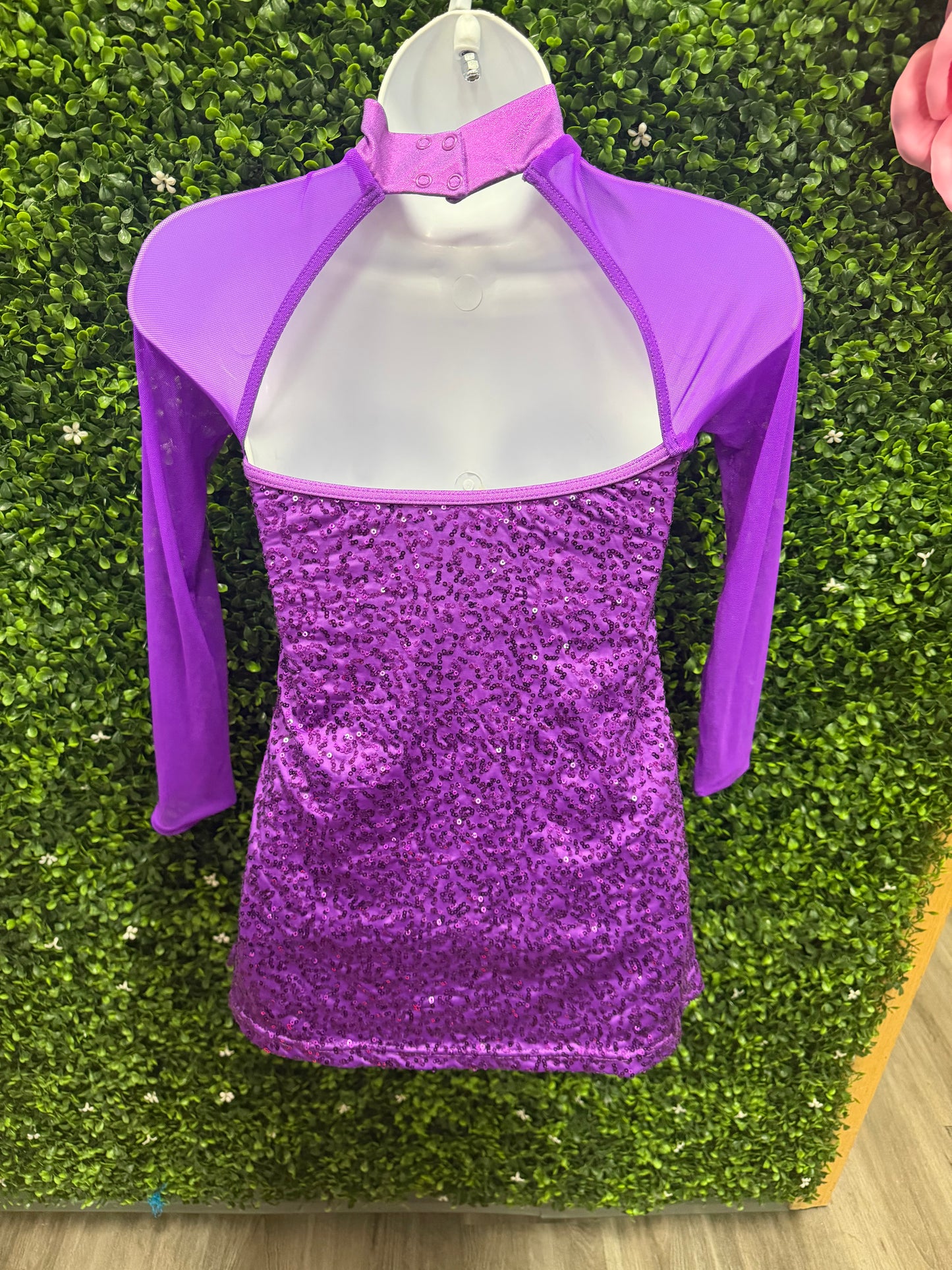 Child Medium Purple Sequin Dress
