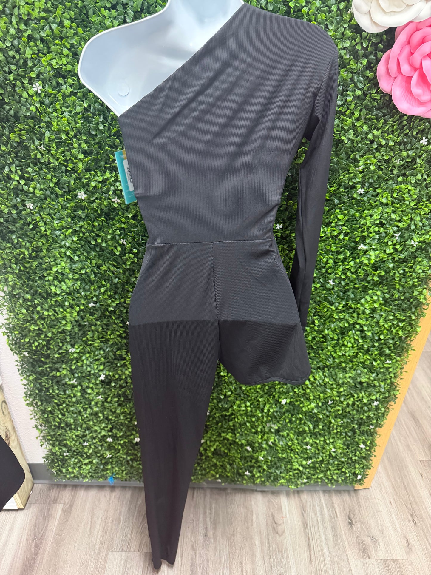 Adult Large Black One Leg One Arm Unitard