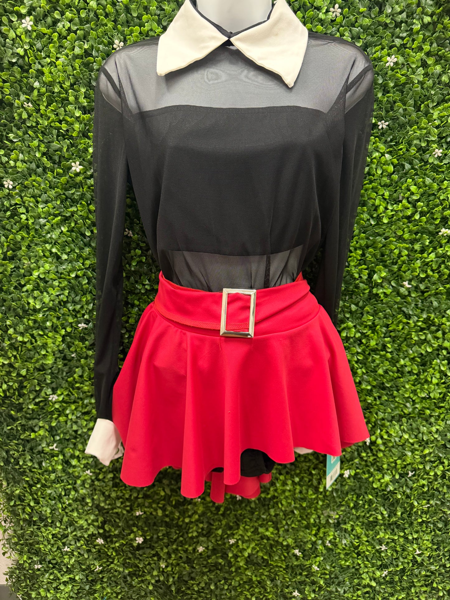 Adult Large Black Leo with Red Skirt