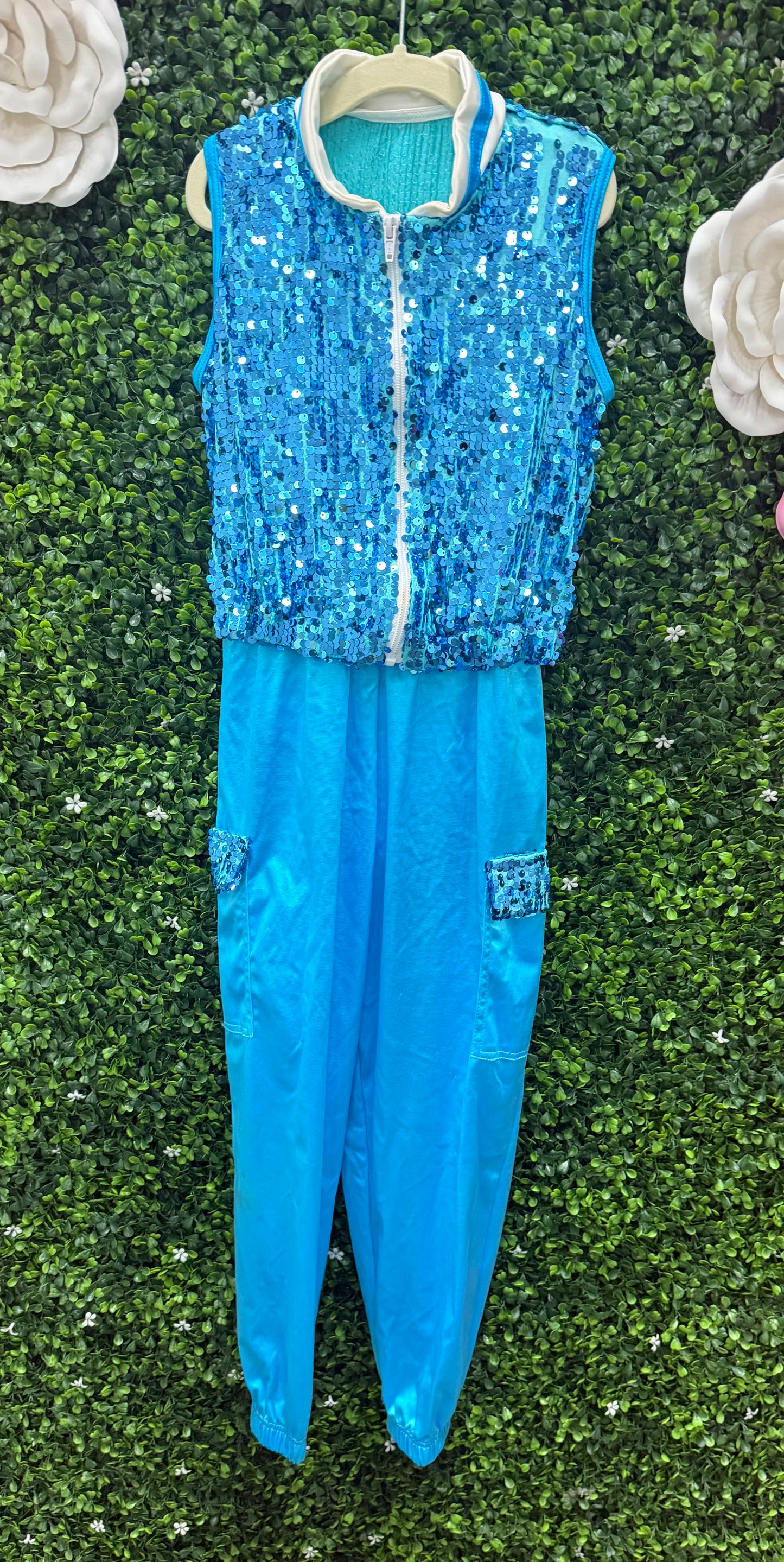 Child Intermediate Blue Sequin Costume