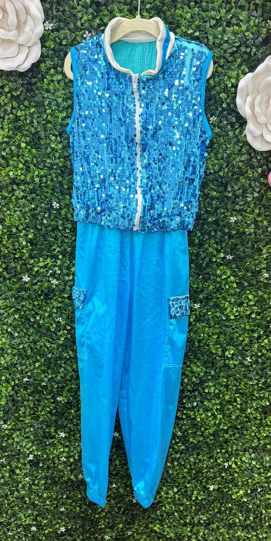 Child Intermediate Blue Sequin Costume