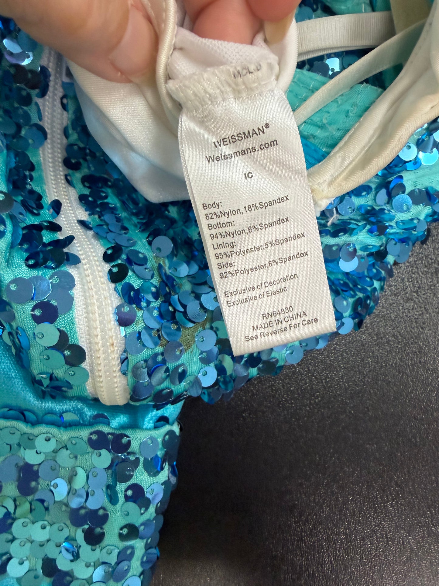 Child Intermediate Blue Sequin Costume