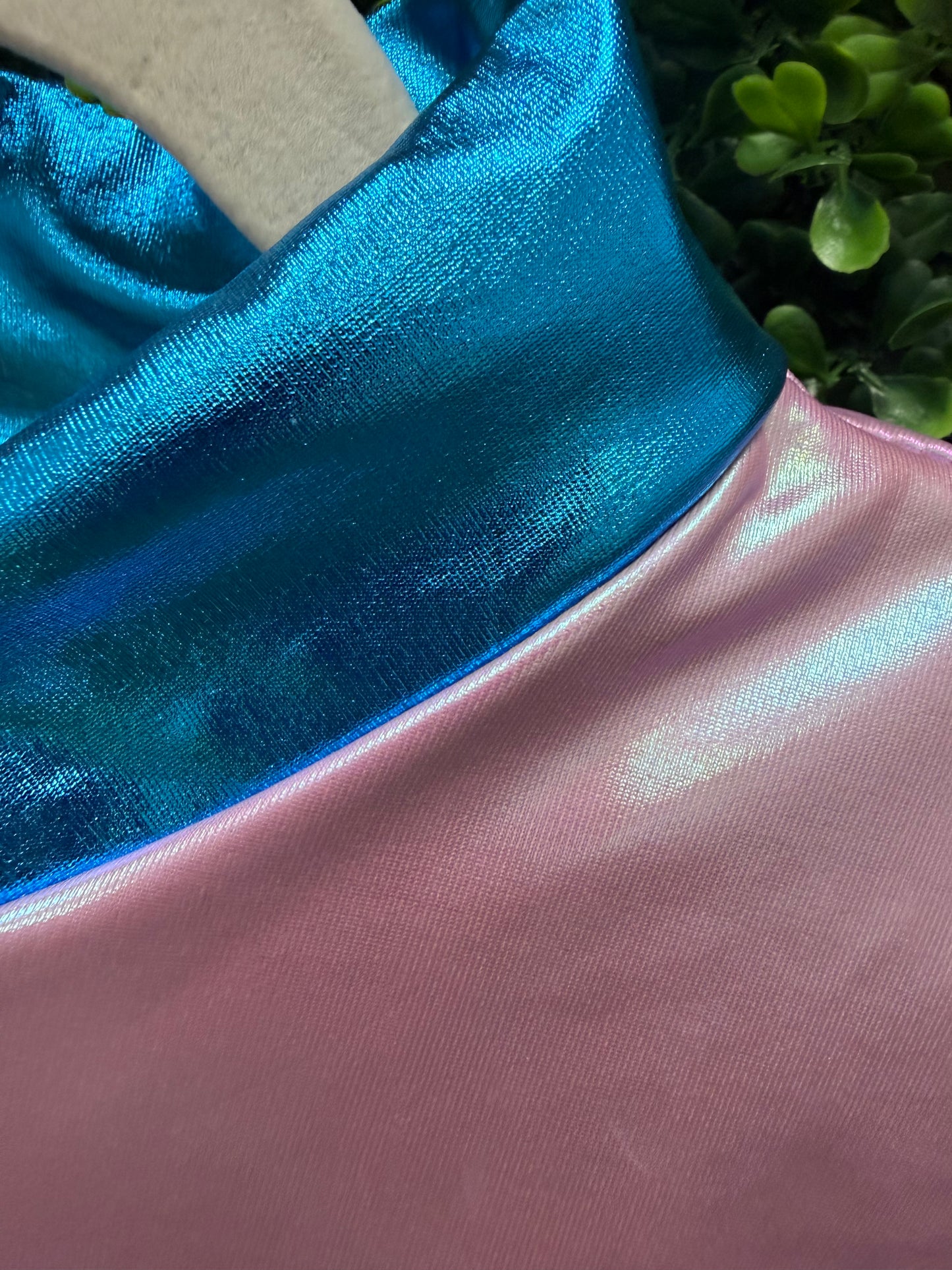 Child Medium Pink and Blue Holographic Costume