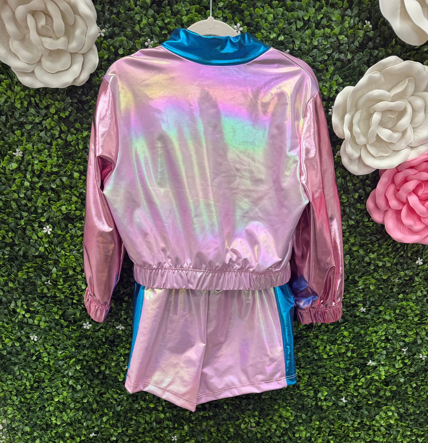 Child Medium Pink and Blue Holographic Costume