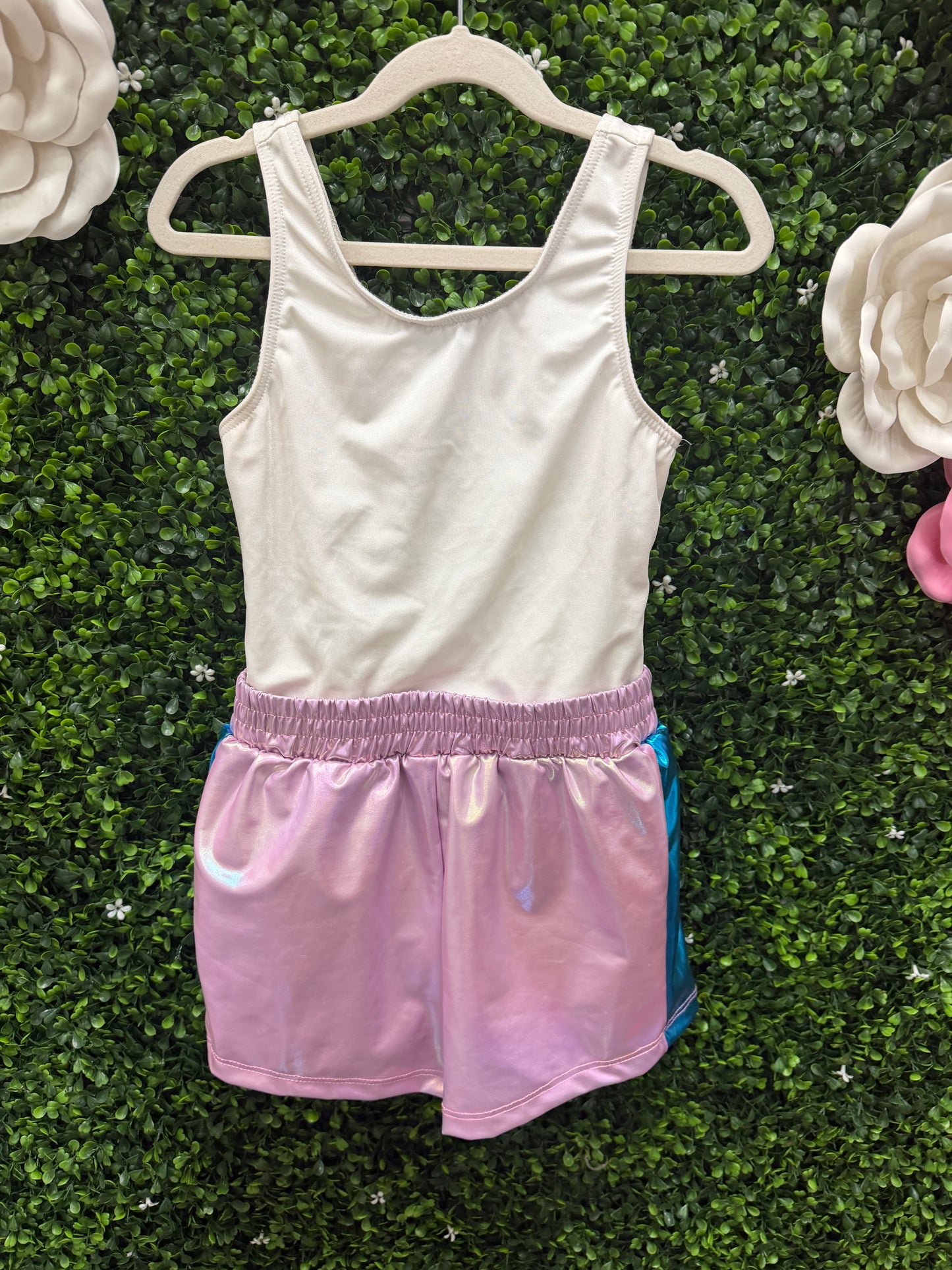 Child Medium Pink and Blue Holographic Costume