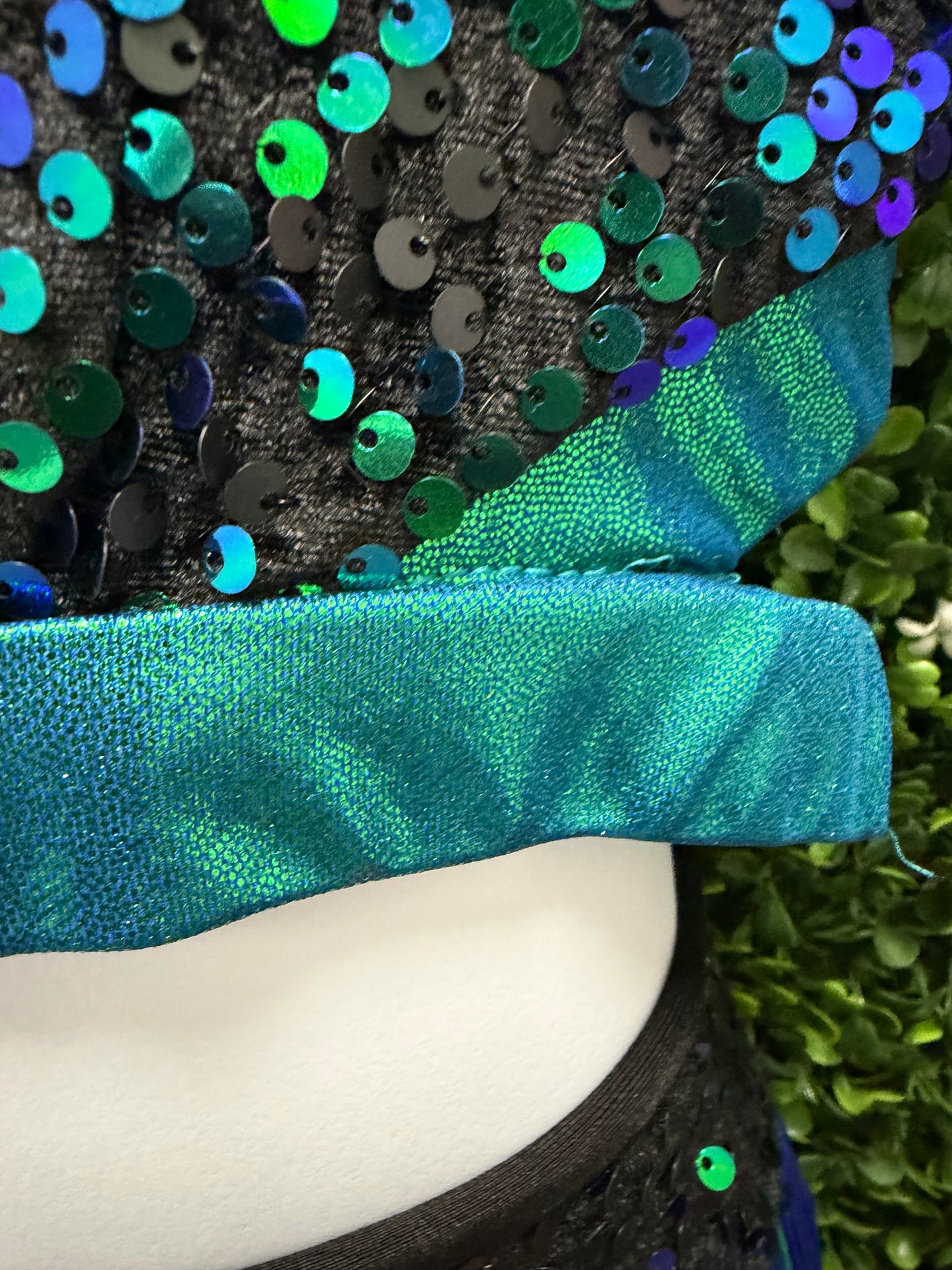Child Medium Blue and Green Sequin Fringe Costume