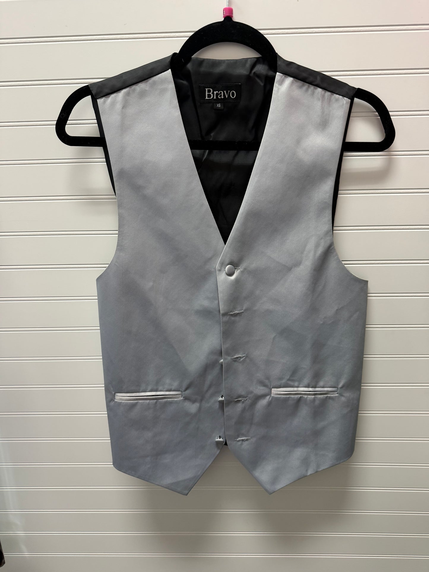 Adult X-Small 4 Piece Black and Silver Suit