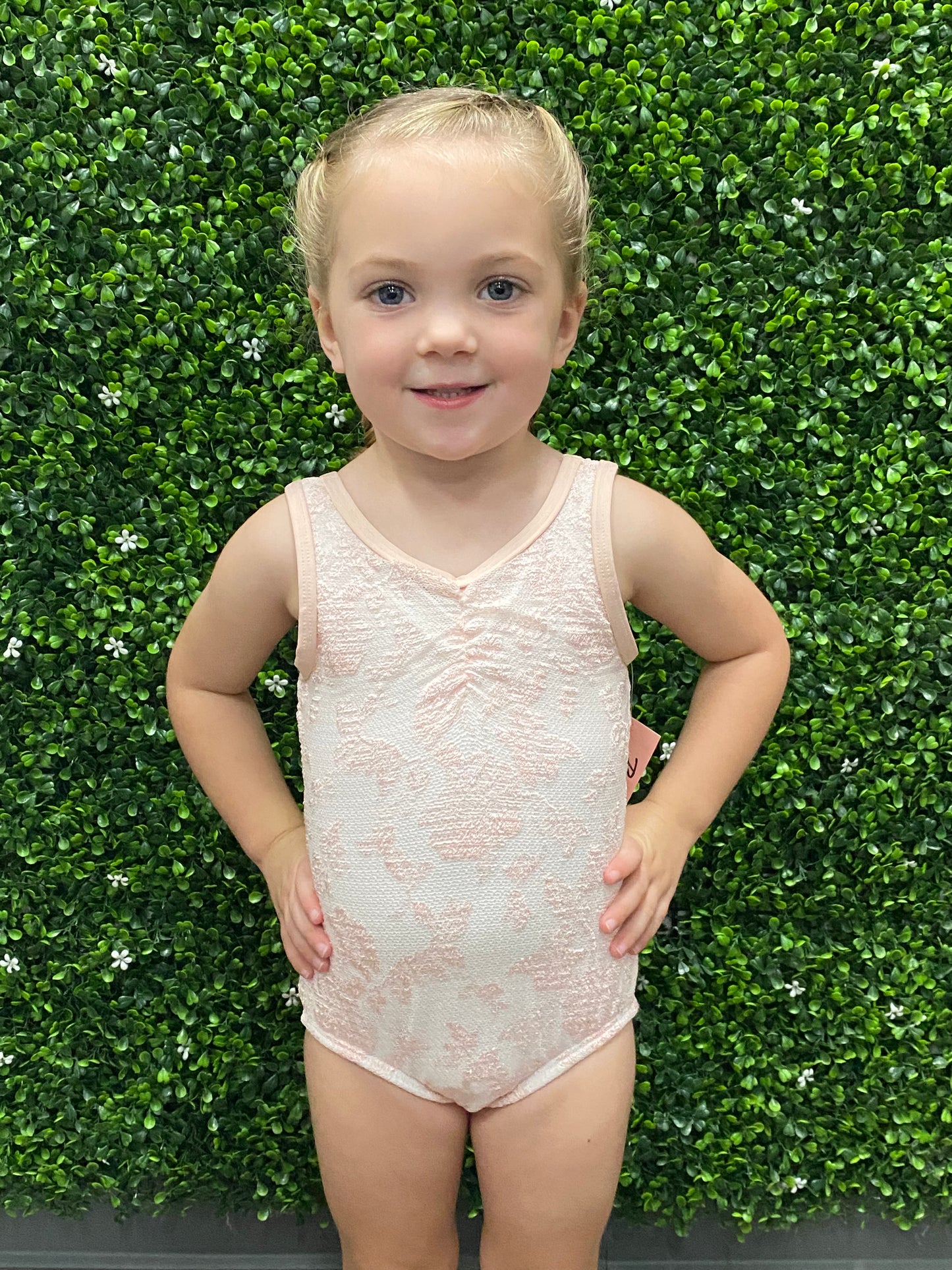 Body Wrappers Flower Mesh Tank Leotard - Child